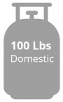 Gas 100 lbs domestic grey